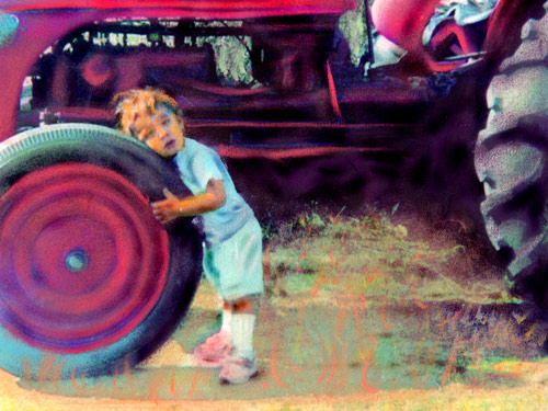 Workshop in computer art assignment using mixed media