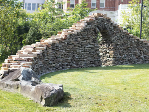A photo of Time Sweeps, Rowan University Public Art Project.